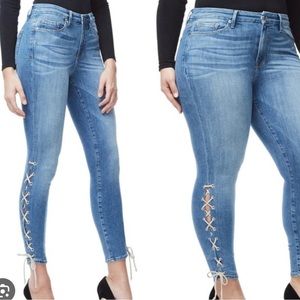 Good American lace up jeans.  Size 4